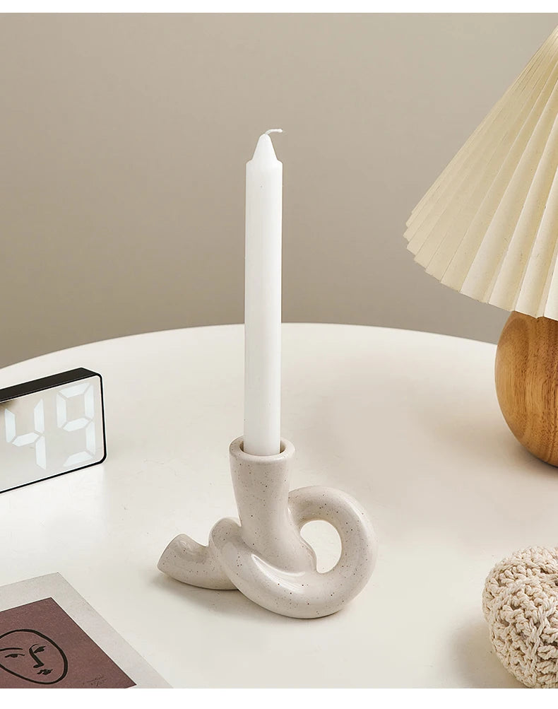 Florence - Stoneware Knot Candle Holder