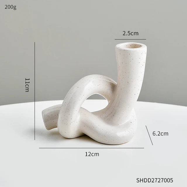 Florence - Stoneware Knot Candle Holder